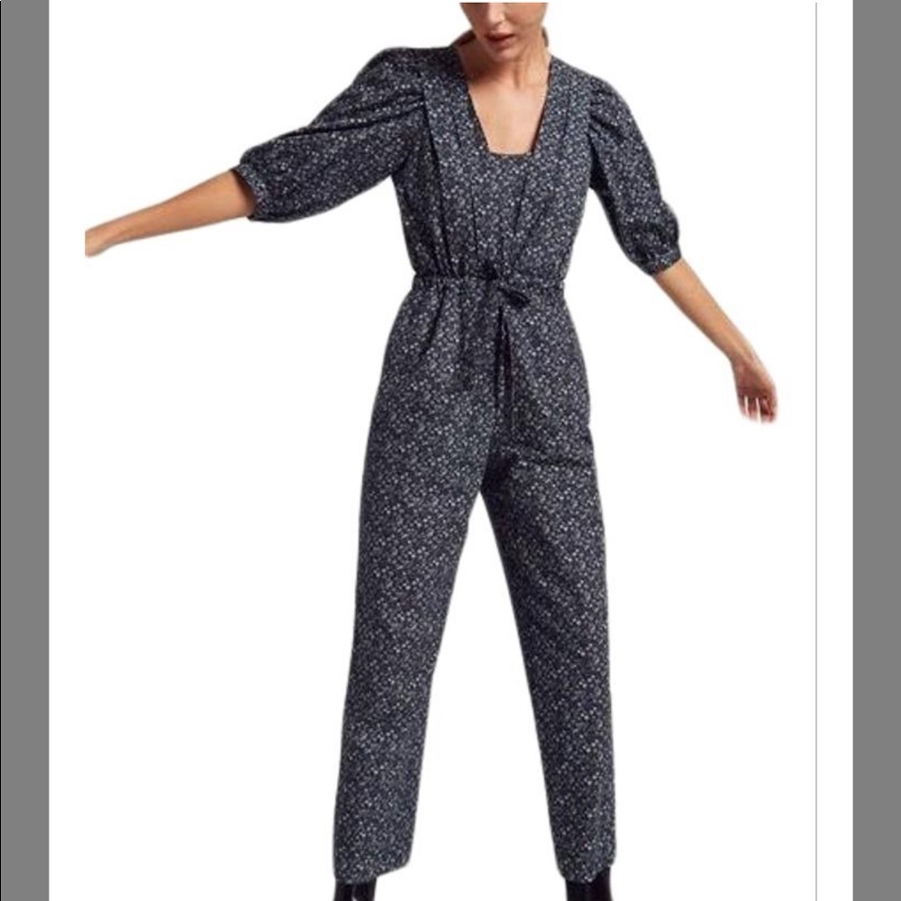 La vie Rebecca Taylor midnight floral jumpsuit